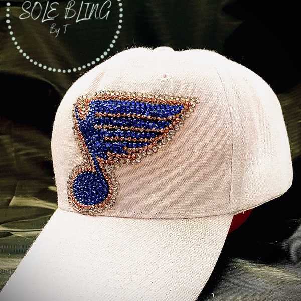 St Louis Blues Custom Bling Hat