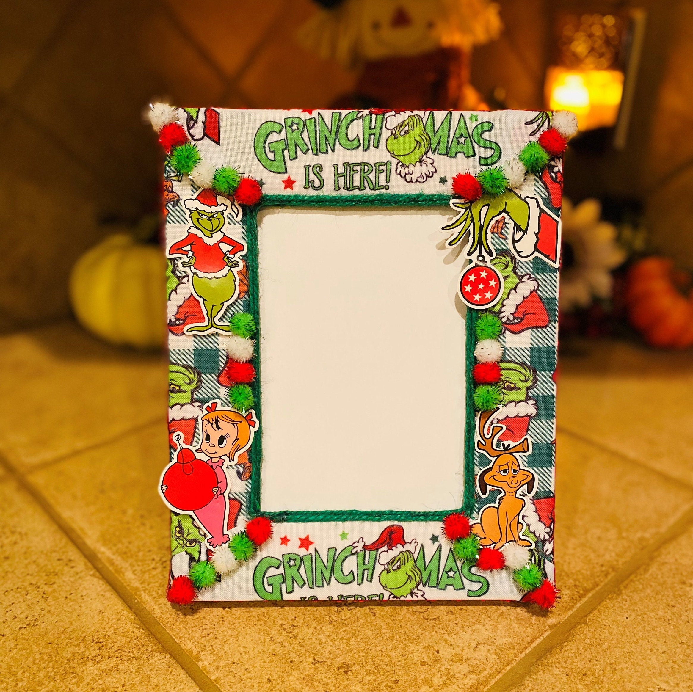 Grinch christmas picture frame Clearance