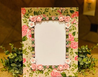 Pink Rose Garden picture frame