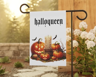 HalloQueen Garden Flag: Spooky Halloween Porch Decor