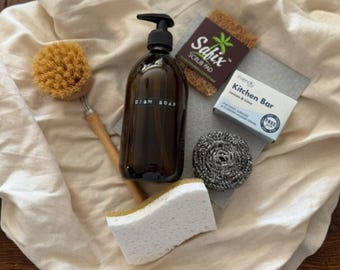 Eco Kitchen Essentials Bundle | Natural & Plastic-Free Cleaning Tools