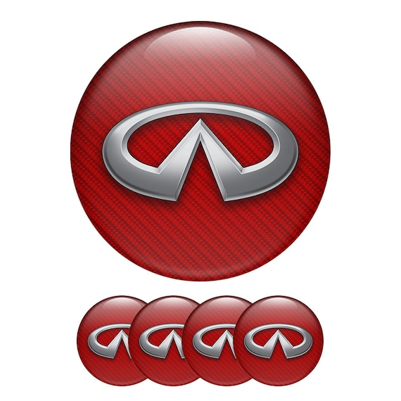 Infiniti Red Silver Domed Logo Car Wheel Center Hub Emblem Etsy