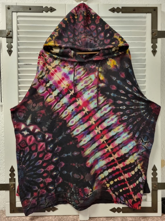 Reverse Tie Dye Hoodie in 4XL Unisex Lightweight Ice Dye Sweatshirt Hooded Sweater Bleached Black Sweater Etsy