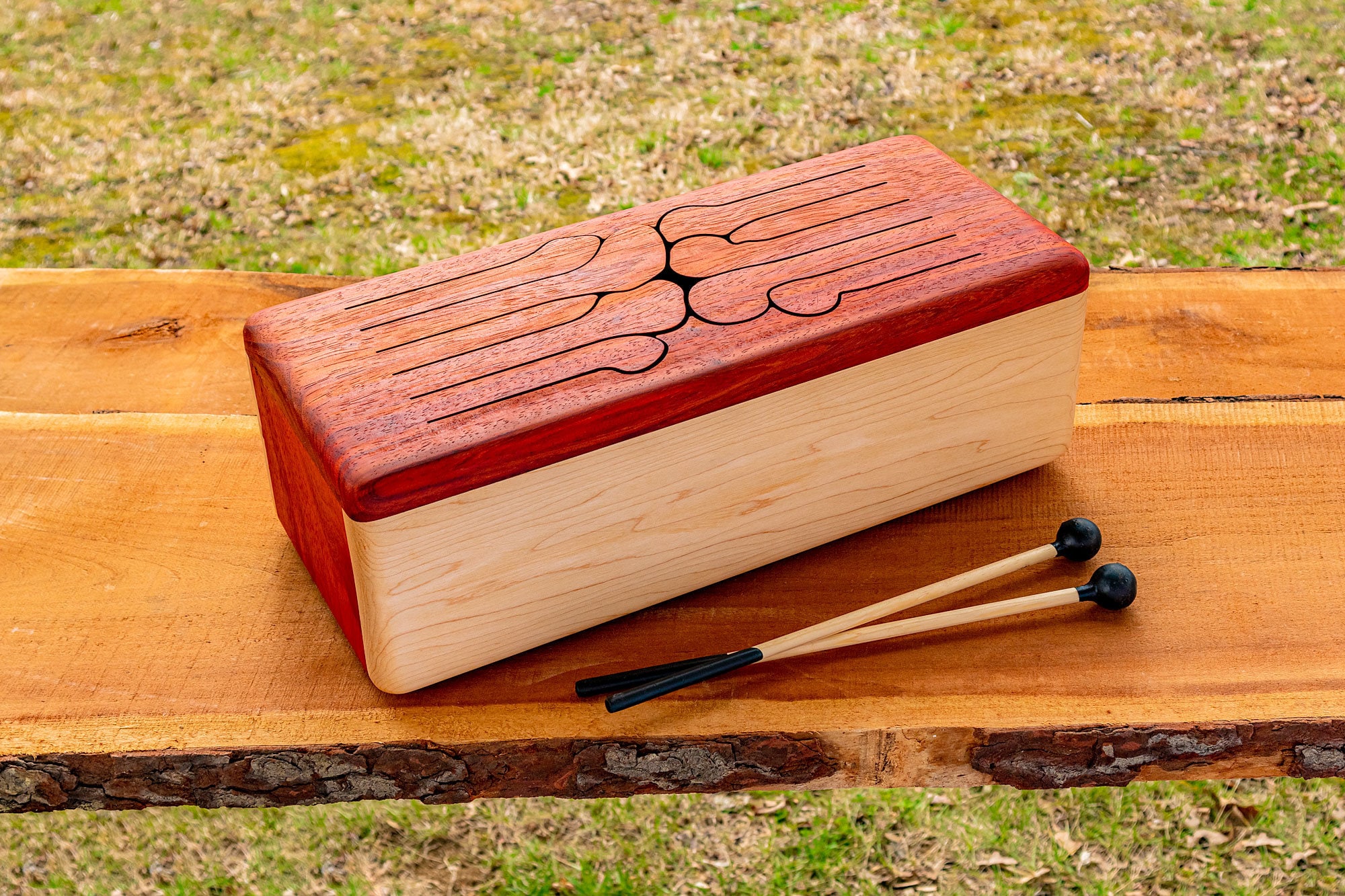 Premium 10key Wooden Tongue Drum Xylodrum Padauk / Maple Etsy