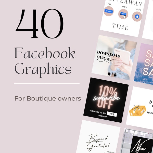 40 Facebook Graphics for Boutiques