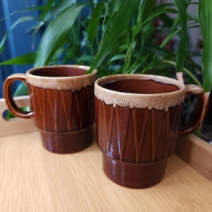 Two Matching Japanese Mugs, Vintage, 1970&#39;s