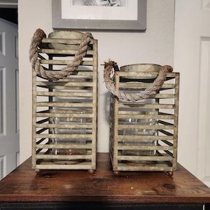 Tall and Short Metal Hanging Candle Lanterns