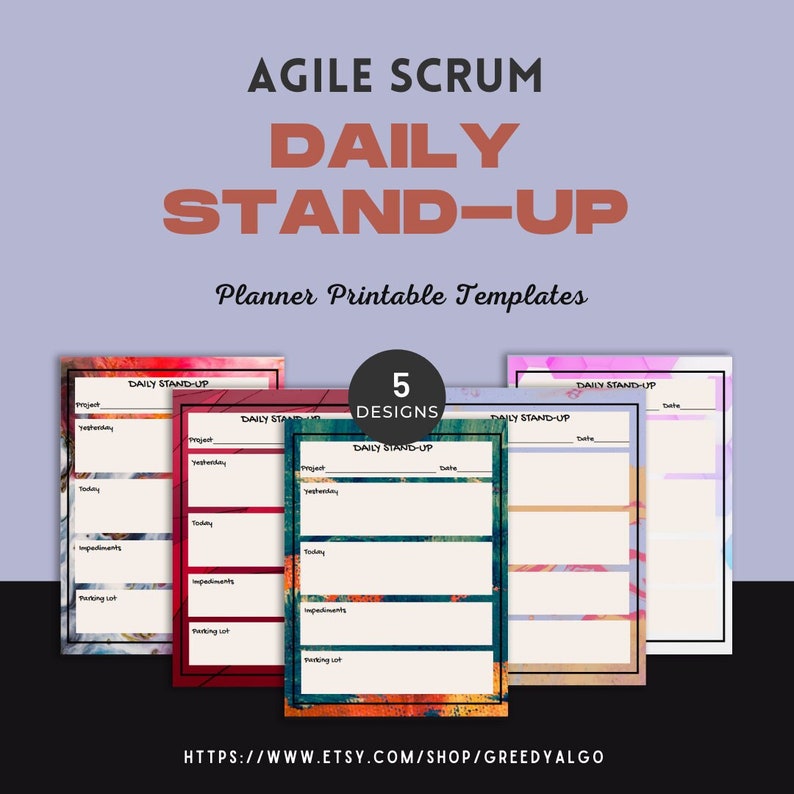 Daily Standup Planner Template Etsy Daily Standup Planner Template Etsy