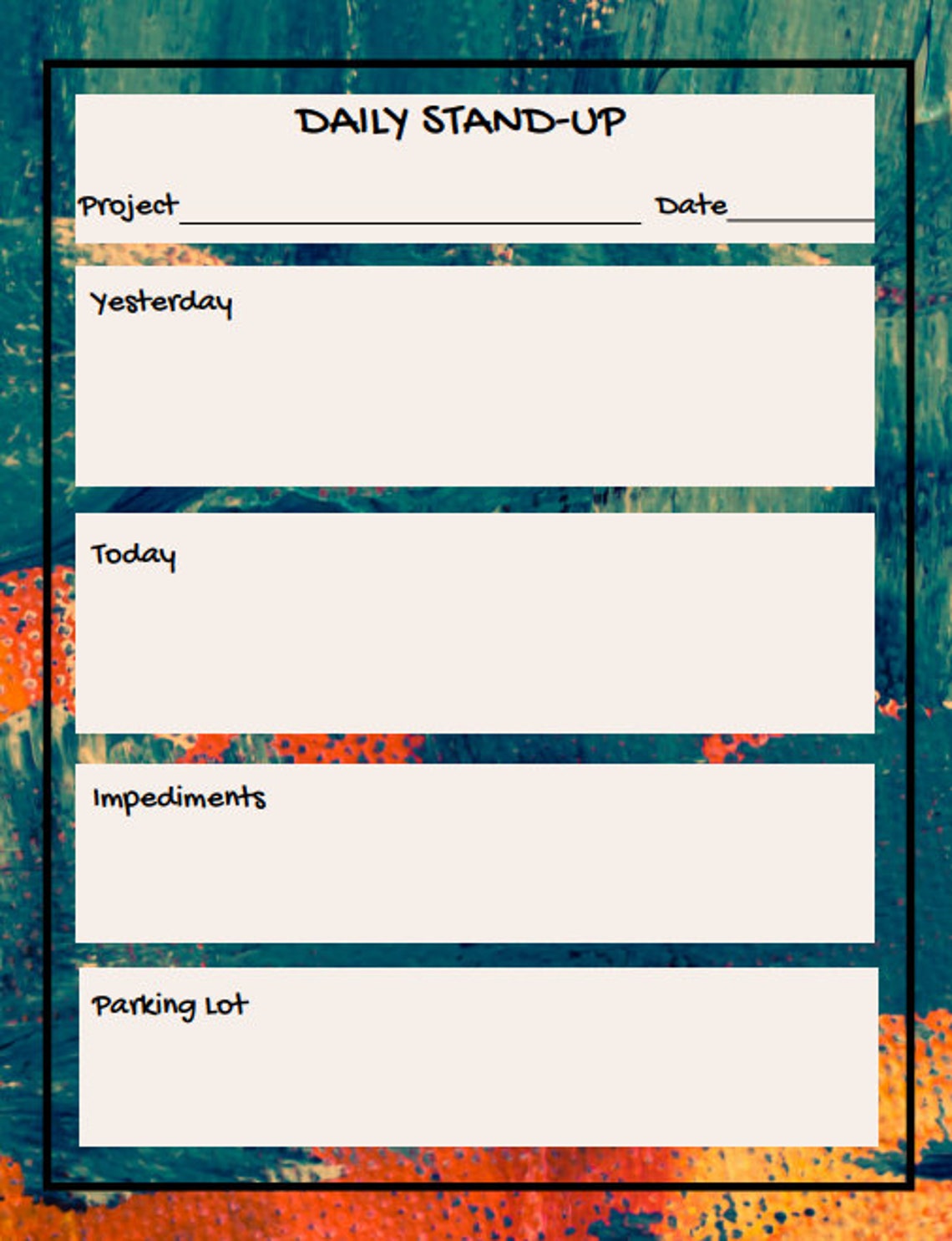 Daily Standup Planner Template Etsy Daily Standup Planner Template Etsy