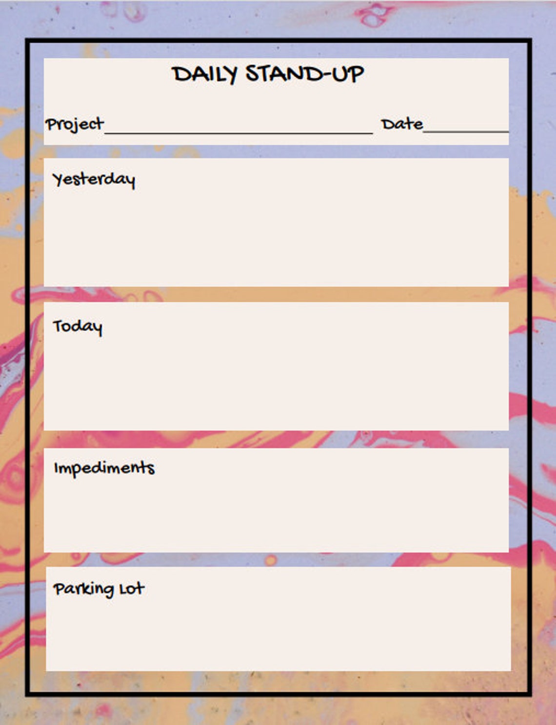 Daily Standup Planner Template Etsy Daily Standup Planner Template Etsy