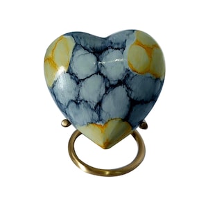 Pattern Designed Aluminium Heart Keepsake Cremation Urns for Ashes