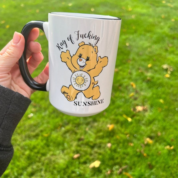 Ray of Fucking Sunshine Mug | Care Bear Mug | Profanity Mug | Gifts for Her | Gifts for Him |