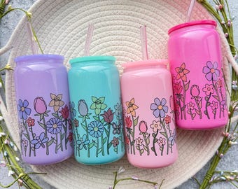 Boîtes de conserve en verre mignonnes Spring | De jolies tasses pour le printemps | Tasses panier de Pâques |