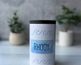 12oz BEER Can Cooler Rhode Island Themed | Rhode Island | Cups4Cuties