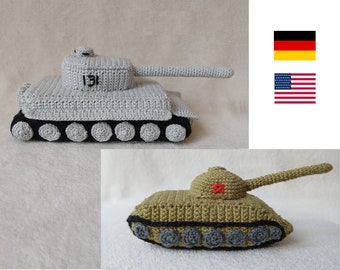 Crochet Pattern Bundle Tank Tiger 1 and T44