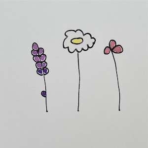Fiori ad acquerello dipinti a mano