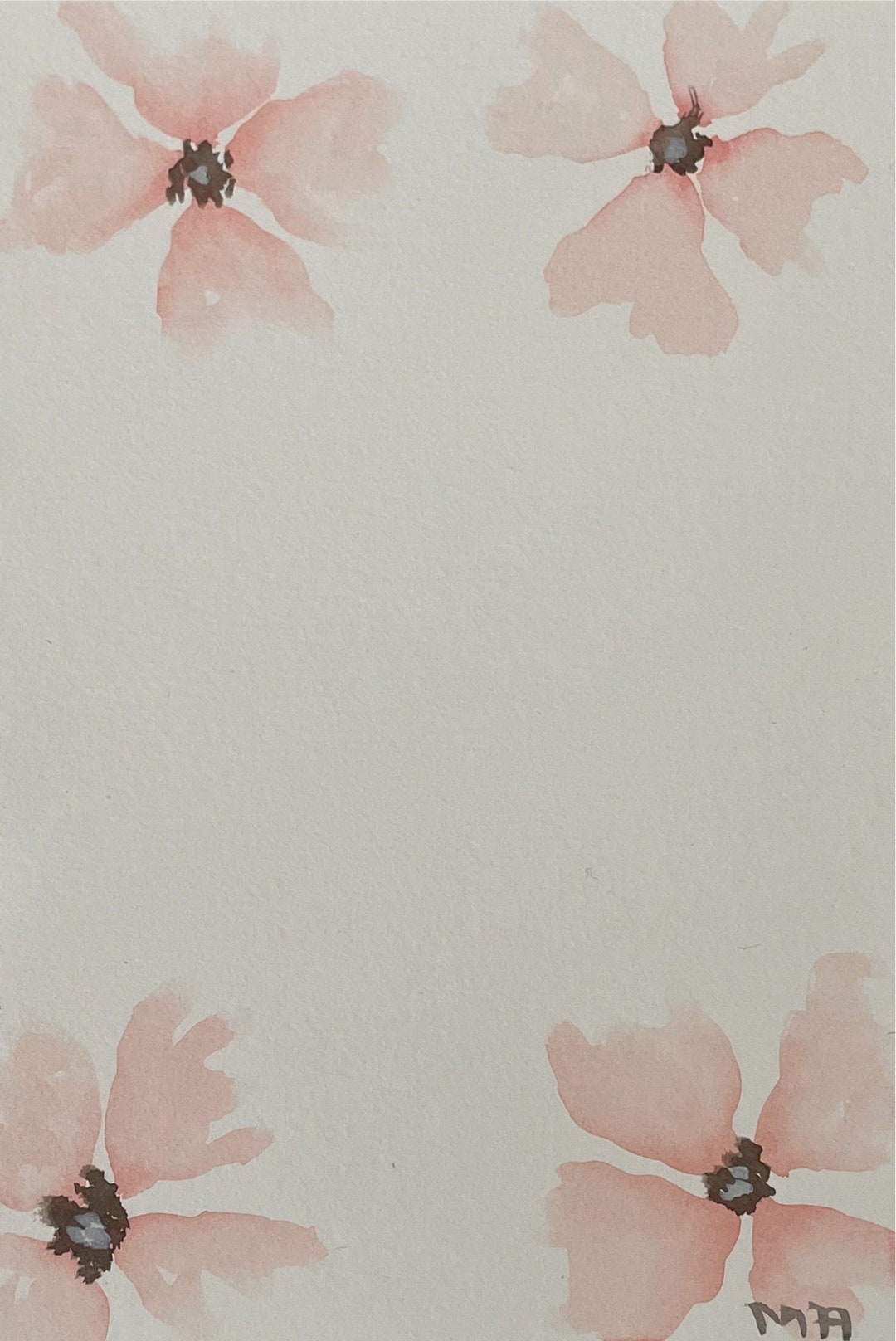 Hand Painted Watercolour Flowers - Etsy