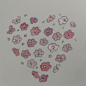 Flores em aquarela pintadas à mão