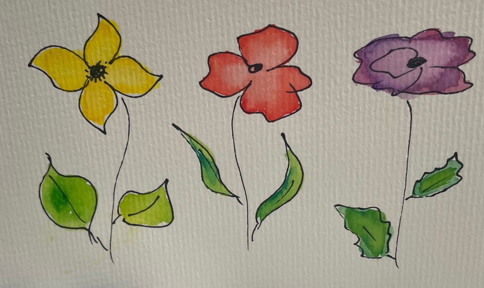 Hand Painted Watercolour Flowers - Etsy
