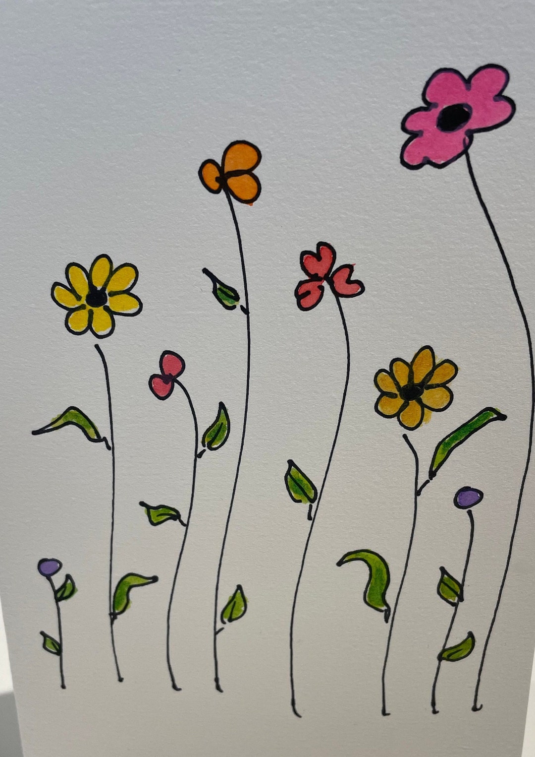 Hand Painted Watercolour Flowers - Etsy