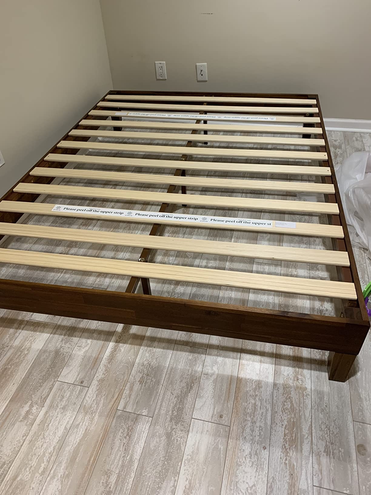 Solid Wood Bed Frame Low Profile Platform Bed Wood Platform Etsy