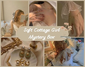 Caja misteriosa para niña de Soft Cottage • Coqueta de Cottagecore • Paquete sorpresa • Regalo misterioso de cumpleaños