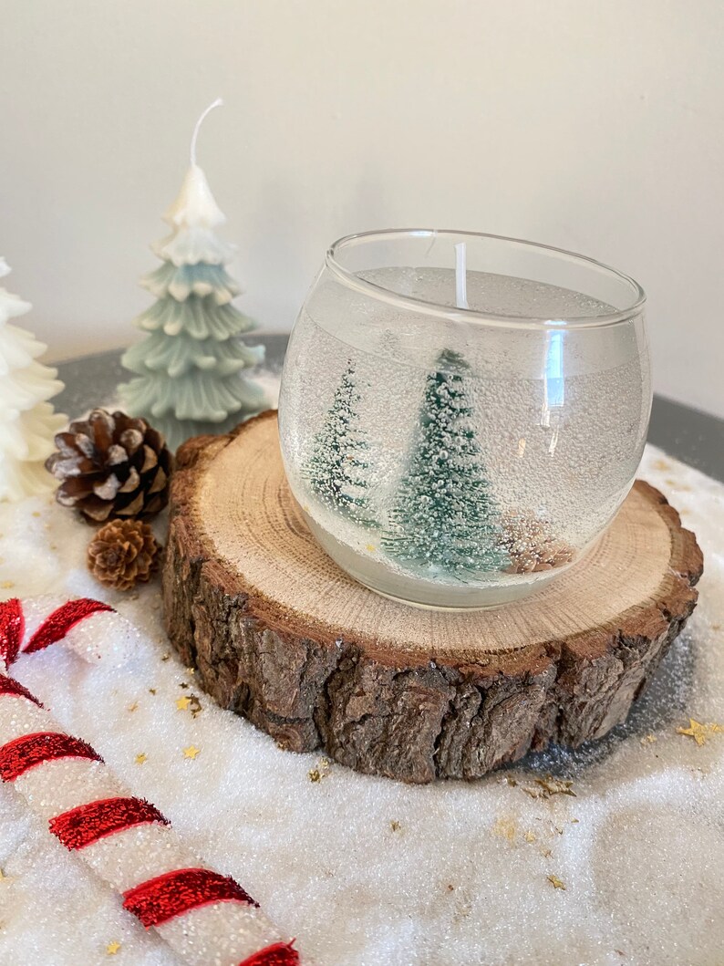 Christmas Jelly Candlegel Candle Christmas Tree Etsy