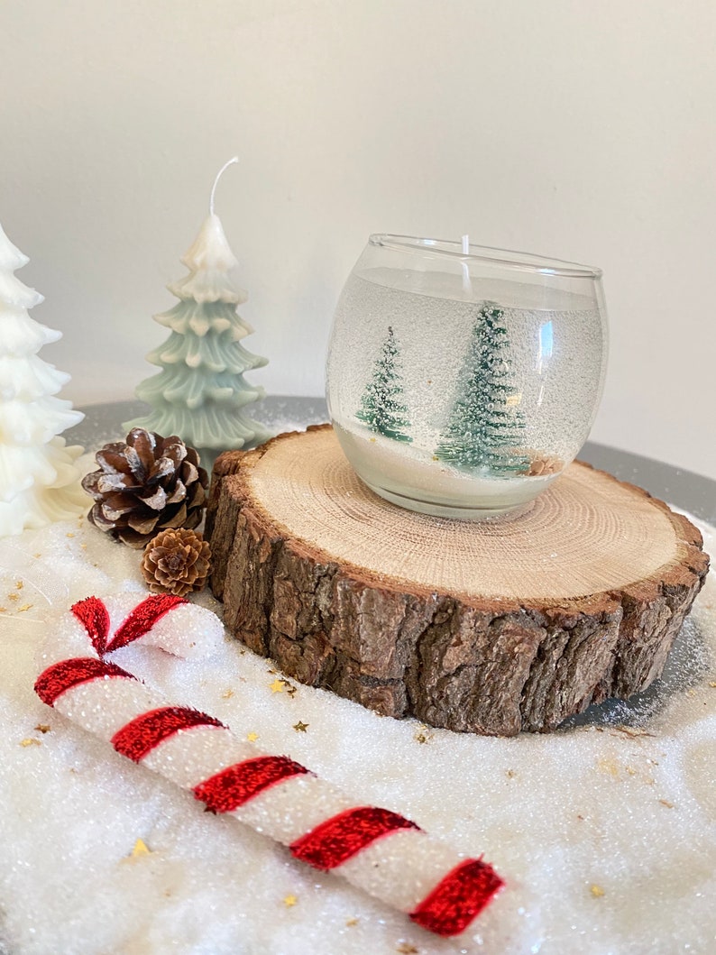 Christmas Jelly Candlegel Candle Christmas Tree Etsy