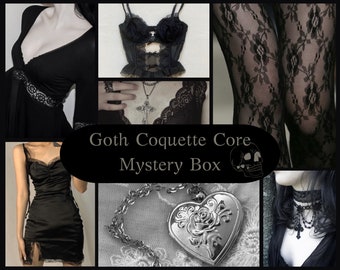 Goth Coquette Core Mystery Box • Gothic Mystery Box • Gothic Coquette Stil • Geburtstagsgeschenkbox