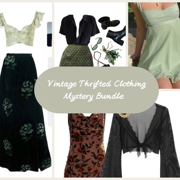 Vintage clothing mystery bundle|thrifted vintage clothing|thrifting bundle gift