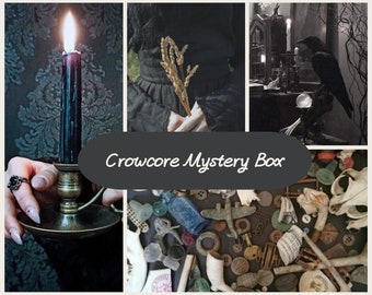 Caja misteriosa Crowcore•caja de regalo estilo cuervo•caja sorpresa •regalo de cumpleaños