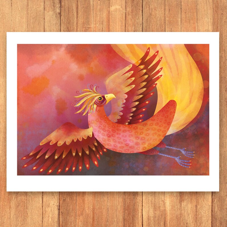 Print Ave Fenix by María Felices. Fine Art Giglée printing. Limited edition signed by the author. image 3