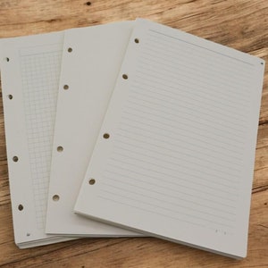 Quaderno ad anelli con 4 fori in formato A5, confezione da 50 fogli
