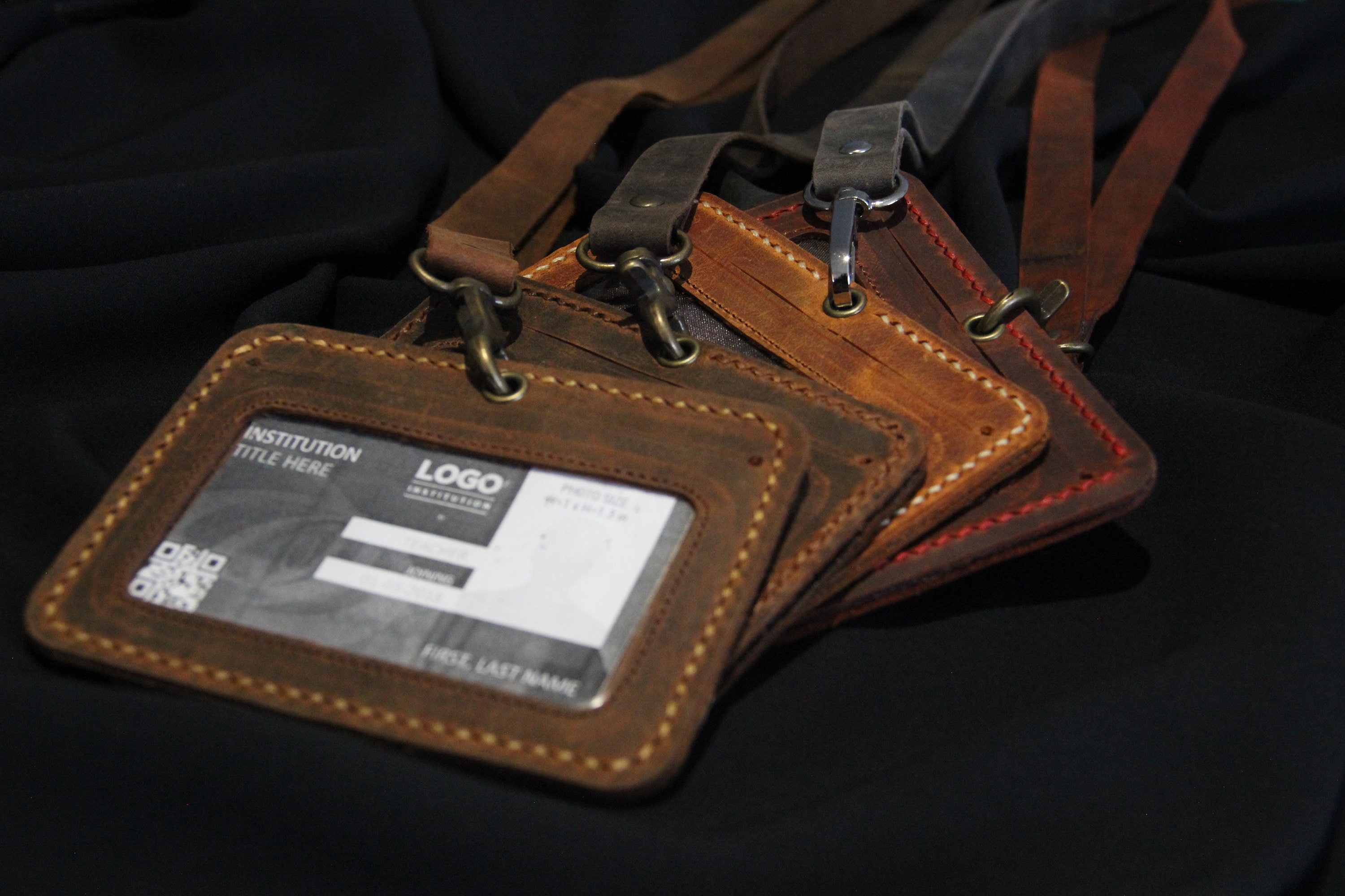Personalized Leather ID Holder