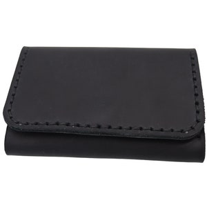 Crazy Horse Leather Card Holder, Personalized Snap Wallet image 8