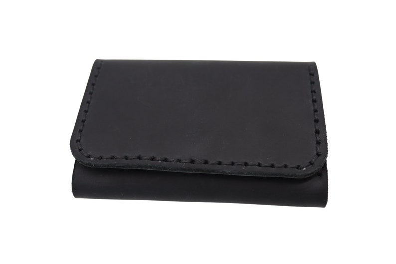 Crazy Horse Leather Card Holder, Personalized Snap Wallet image 8