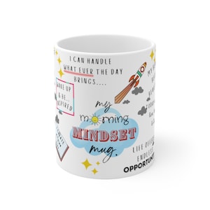 My Morning MINDSET Mug - Mental Health, Law of Attraction, Motivational Mug, Self Care, Manifest, Affirmation, Wellbeing, Mindset,Gift