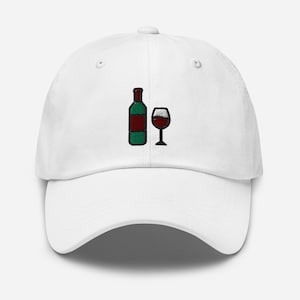 Red Wine Embroidered Baseball Cap