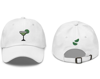 Margarita Embroidered Baseball Cap, Cute Embroidered Hat, Margarita Lover Gift, Embroidery Baseball Hat Women, Beachy Marg Hat, Marg Dad Hat