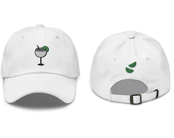 Gorra bordada con gin-tonic / Gorra de béisbol para amantes de los cócteles