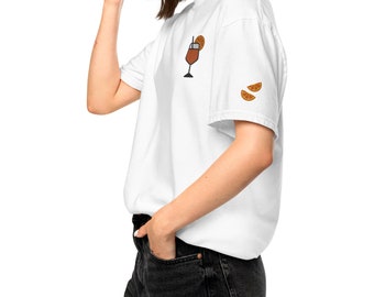 Aperol Spritz Embroidered T-Shirt | Cocktail Tee