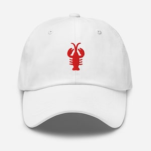 Lobster Embroidered Baseball Cap, Lobster Gifts, Cute Embroidered Hat, Lobster Theme Hat, Lobster Dad Hat, Coastal Hat, Lobster Embroidery