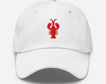 Gorra de béisbol bordada con langosta