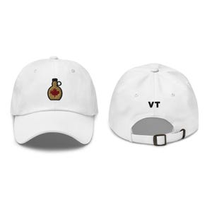 Vermont Ahornsirup gestickte Baseballkappe, Ahornsirup Geschenk, Stickerei Baseballmütze, Ahornsirup Papa Hut, Ahornsirup Flasche Stickerei