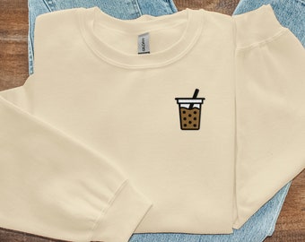 Boba Embroidered Sweatshirt | Tea Lover Crewneck
