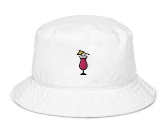 Strawberry Daiquiri Embroidered Bucket Hat