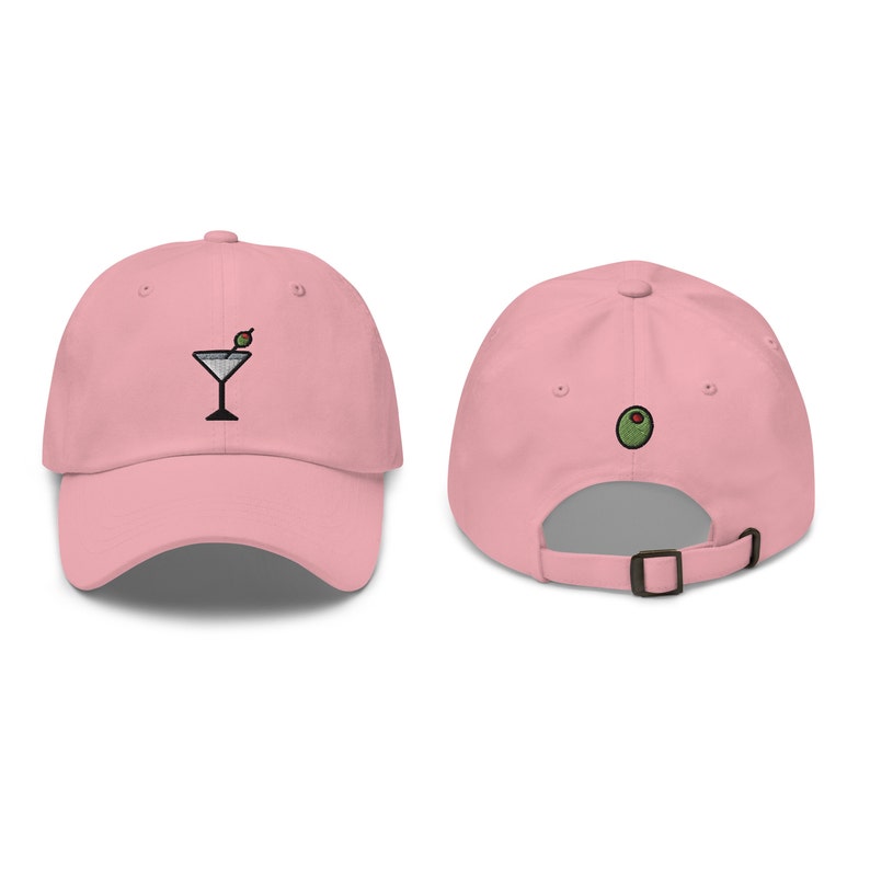 Martini Embroidered Baseball Cap, Martini Lover Gift, Cute Embroidered