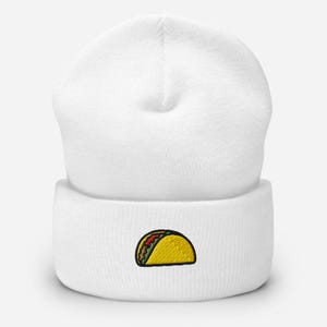 Taco Embroidered Cuffed Beanie