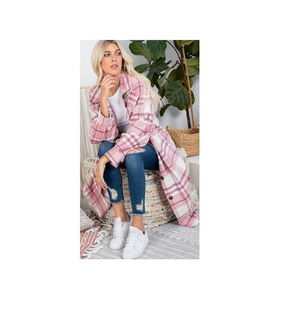 Pink flannel shirt australia Clearance