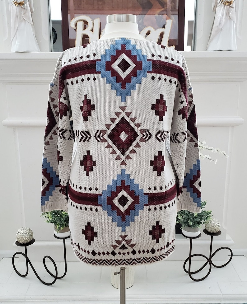 Vintage Western Aztec Pattern Cardigan main image 1